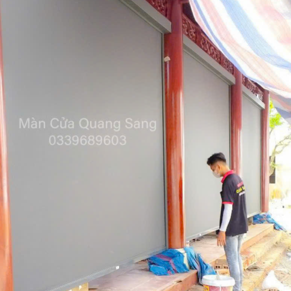 Rèm Zipper tự động che nhà gỗ QS22