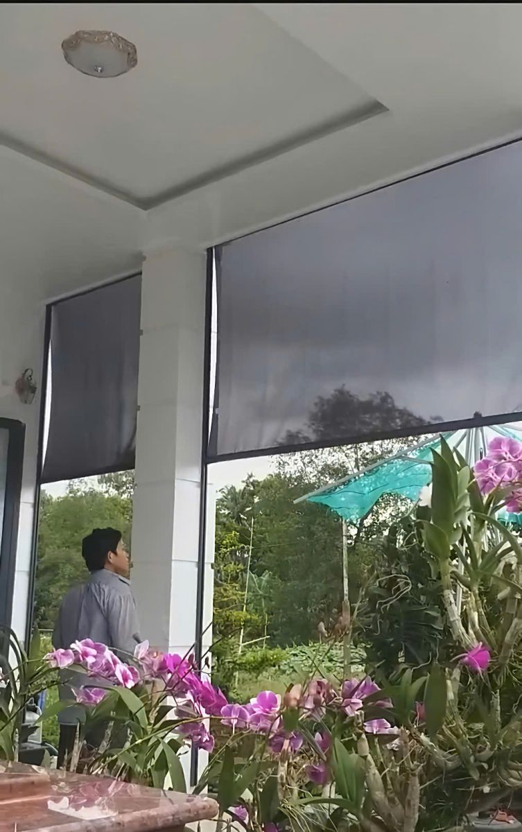 Lắp đặt rèm ngoài trời