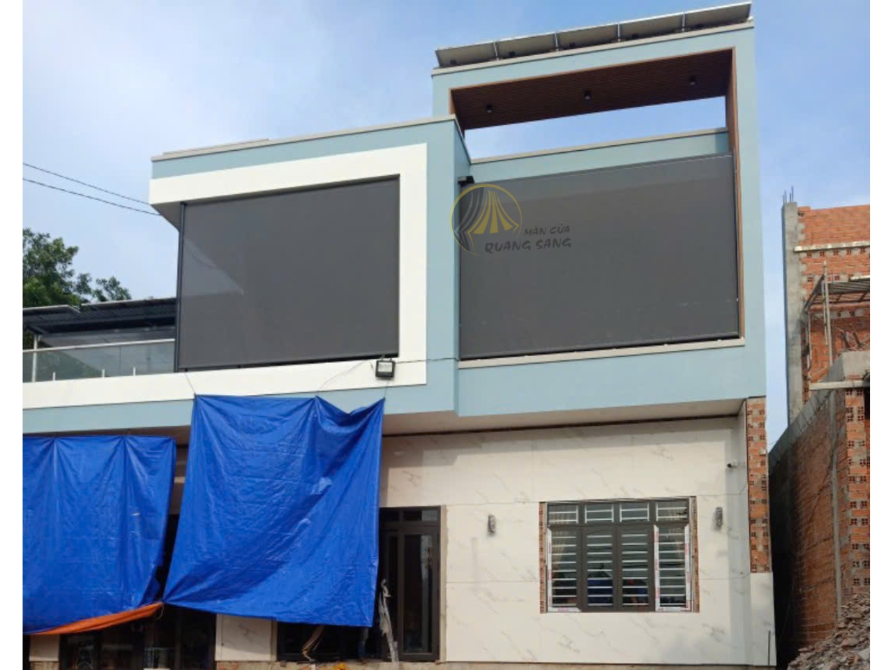 Lắp đặt rèm ngoài trời